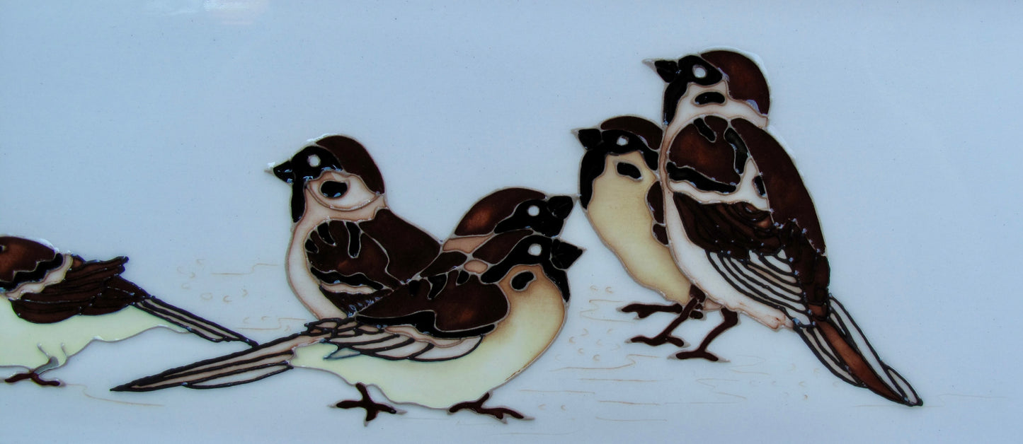 Moorcroft TREE SPARROWS Plaque PLQ3 Numbered Edition Retail Price £275