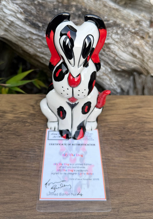 Lorna Bailey ALFY THE DOG Limited Edition 4/40 Nov 2005 COA