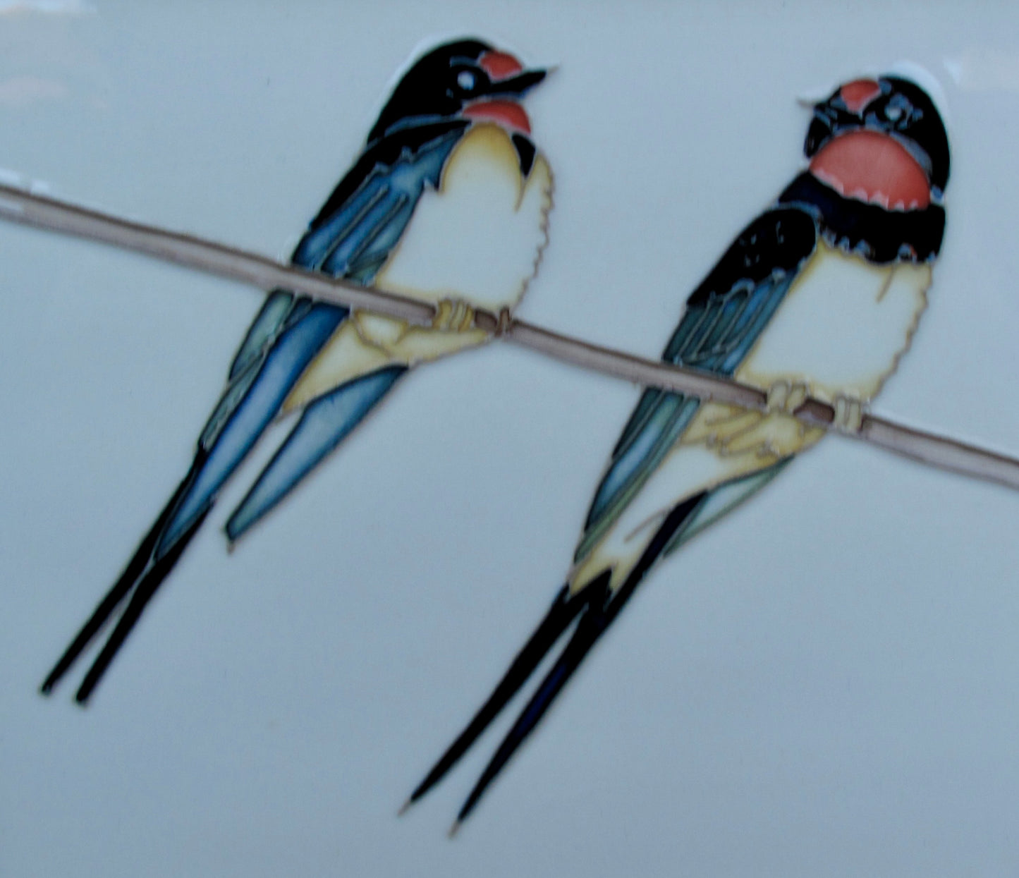 Moorcroft SWING BY Plaque PLQ11 Numbered Edition Retail Price £295 Swallows bird