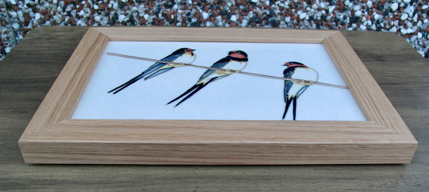 Moorcroft SWING BY Plaque PLQ11 Numbered Edition Retail Price £295 Swallows bird