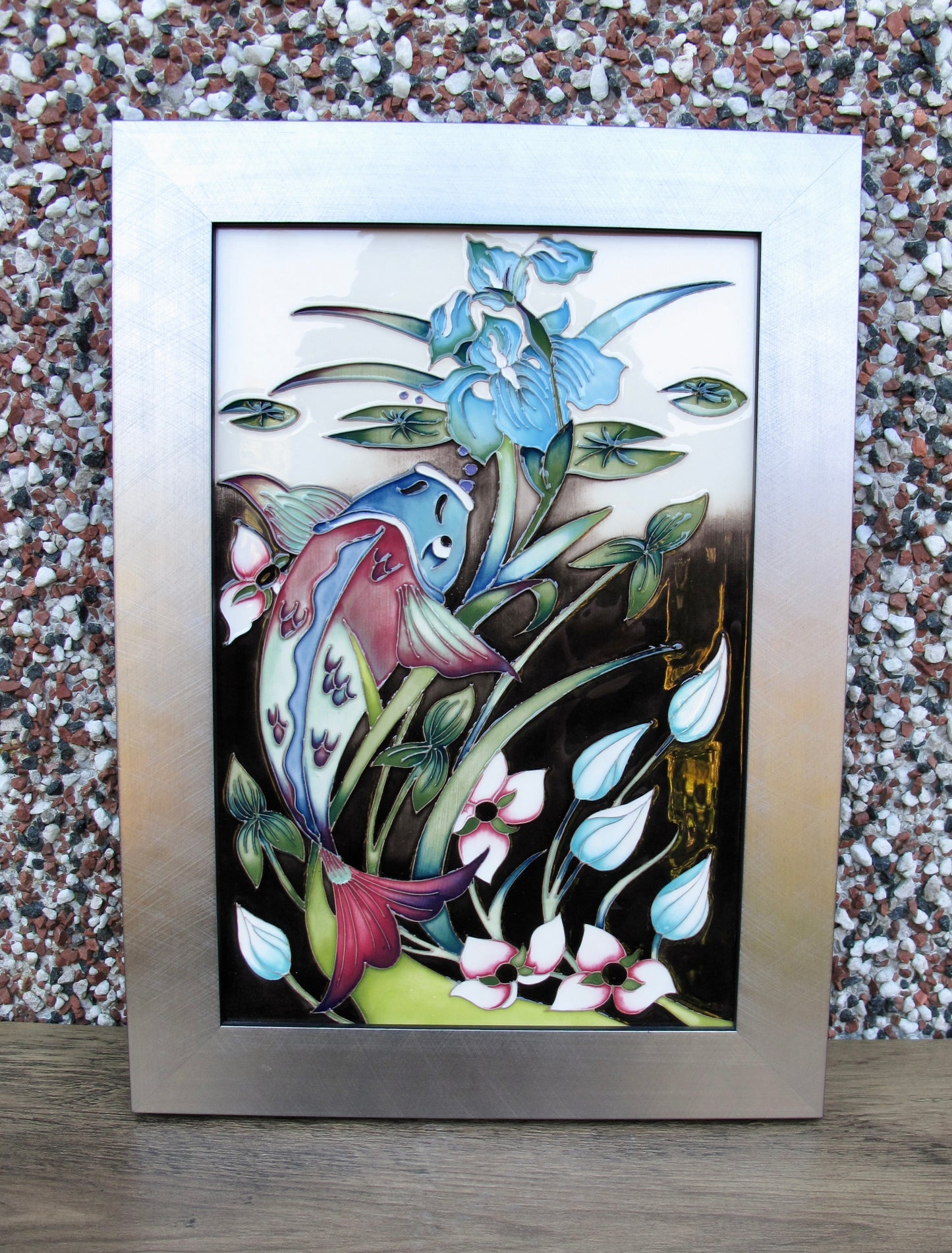 Moorcroft AUTRE MONDE Plaque PLQ2 Numbered Edition 6. Retail Price £795 Fish