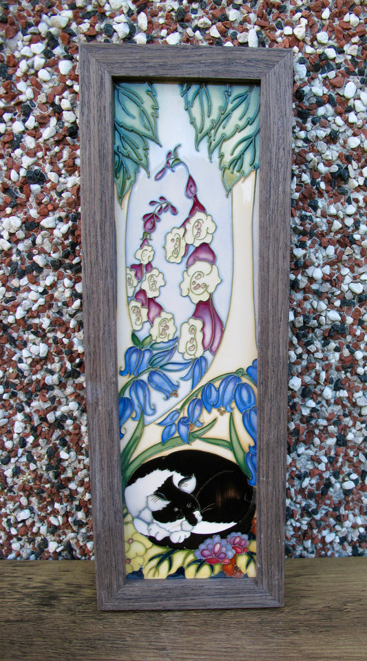 Moorcroft Exquisite CAT NAP MASTER Plaque PLQ3 Trial 24.01.12 Retail Price £485