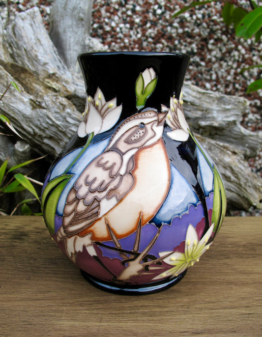 Moorcroft Exquisite WHINCHAT Vase 869/6 Limited Edition 6/15 Retail Price £490