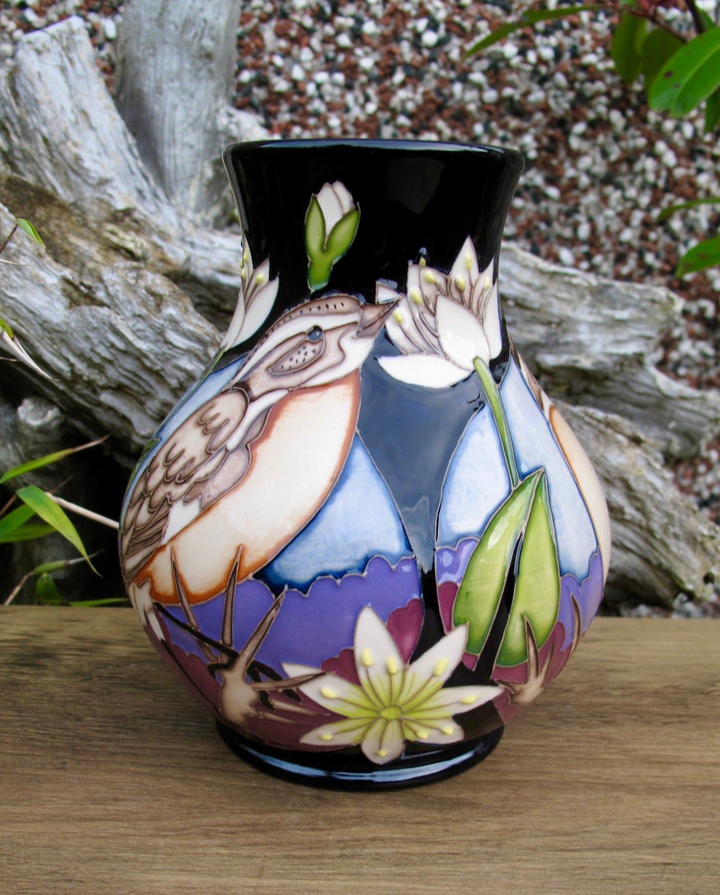 Moorcroft Exquisite WHINCHAT Vase 869/6 Limited Edition 6/15 Retail Price £490