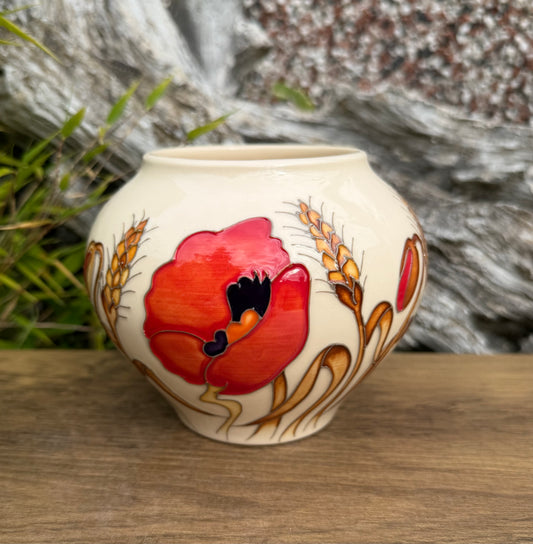 Moorcroft Harvest Poppy Vase 402/5 Retail Price £158.50