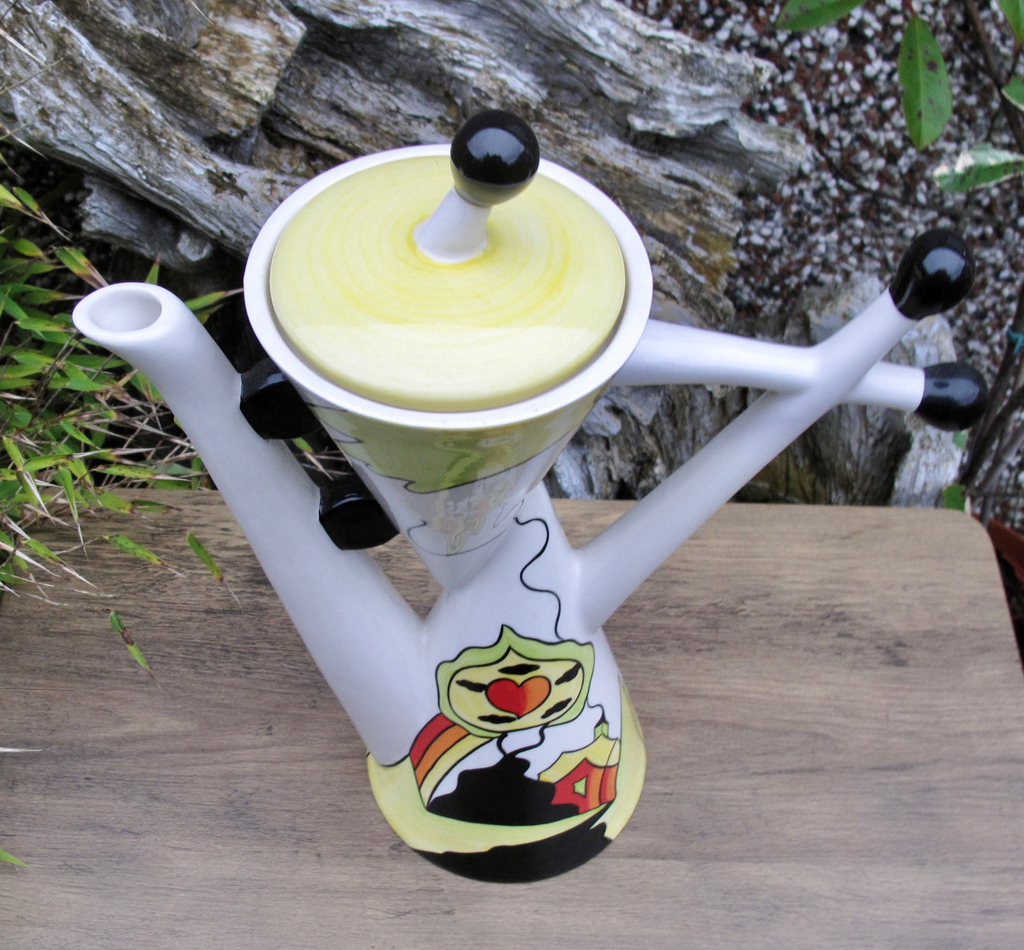 Share Lorna Bailey RARE LARGE LIME VALLEY DOUBLE COFFEE POT OPEN DAY 30/4/2005