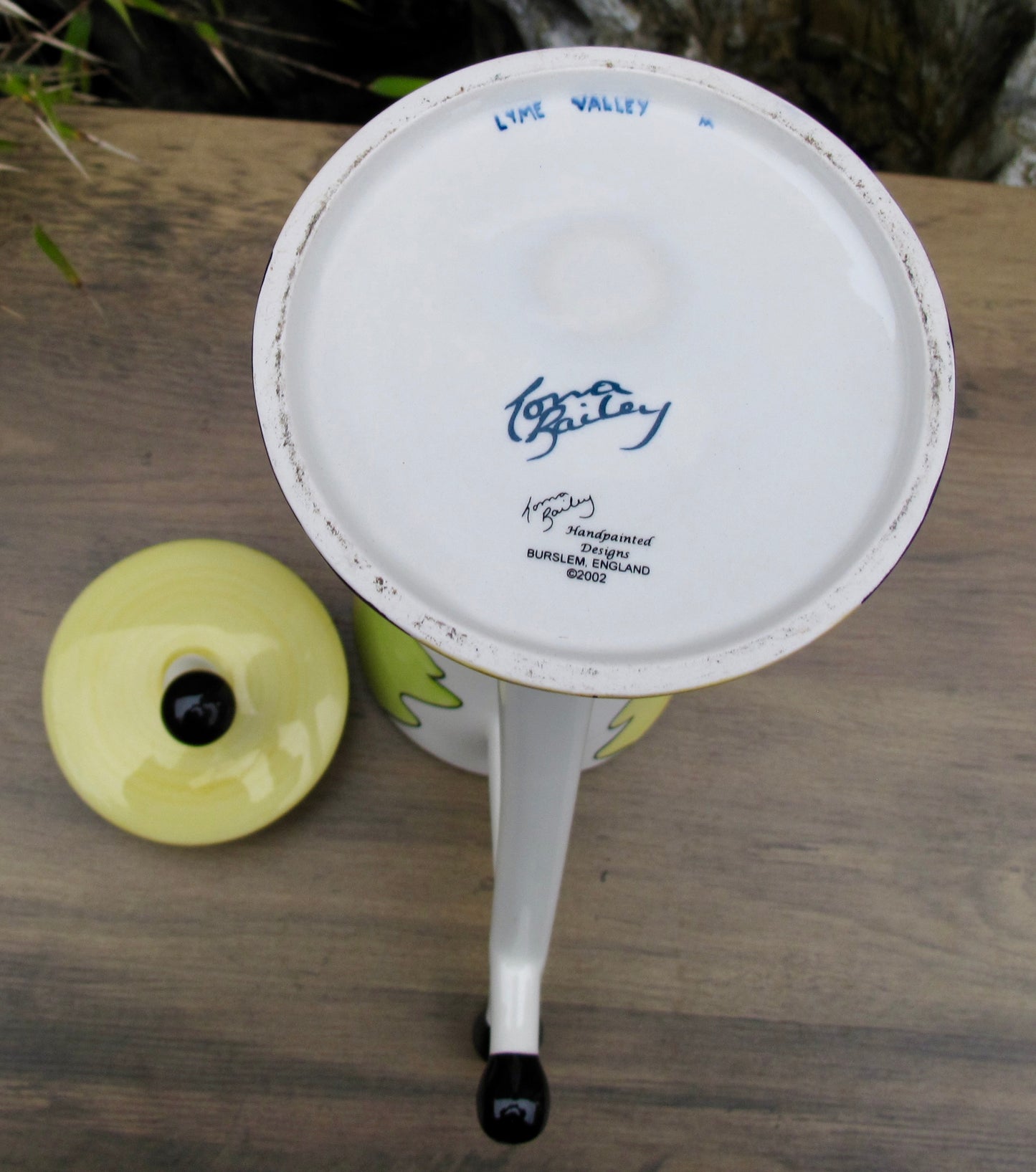 Share Lorna Bailey RARE LARGE LIME VALLEY DOUBLE COFFEE POT OPEN DAY 30/4/2005