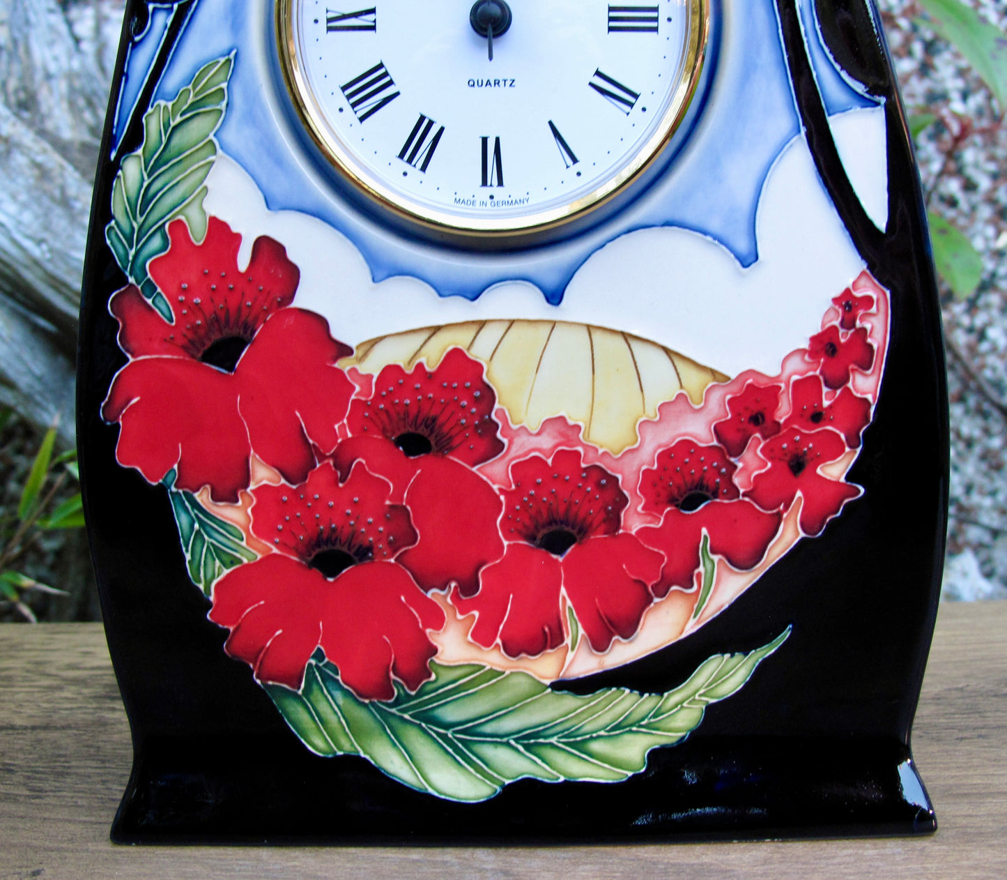 Moorcroft FOREVER ENGLAND Clock CL3 First Quality Retail Price £350 Poppies