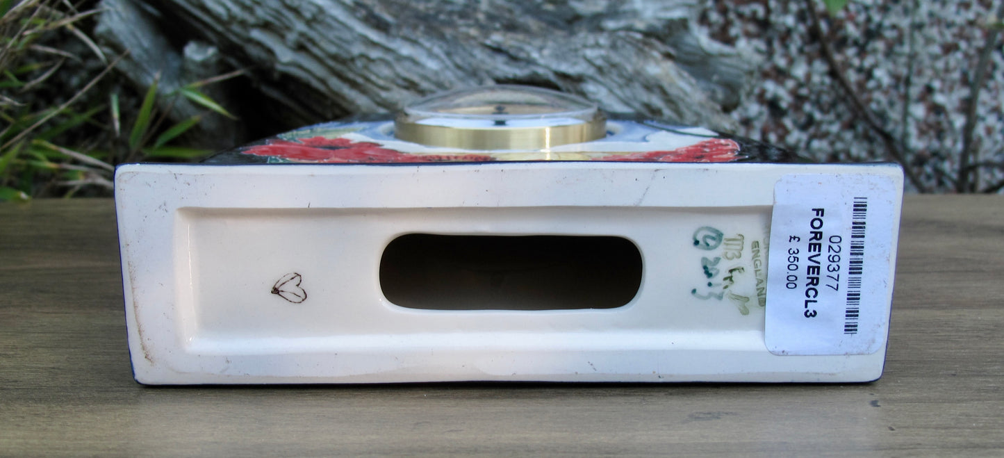 Moorcroft FOREVER ENGLAND Clock CL3 First Quality Retail Price £350 Poppies