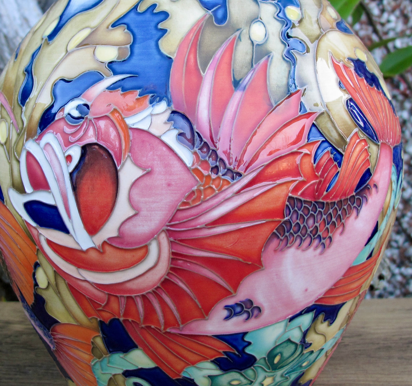 Moorcroft Rare FANTASTIC FISH Vase 4/8 Trial 19.8.24 Retail Price £2265