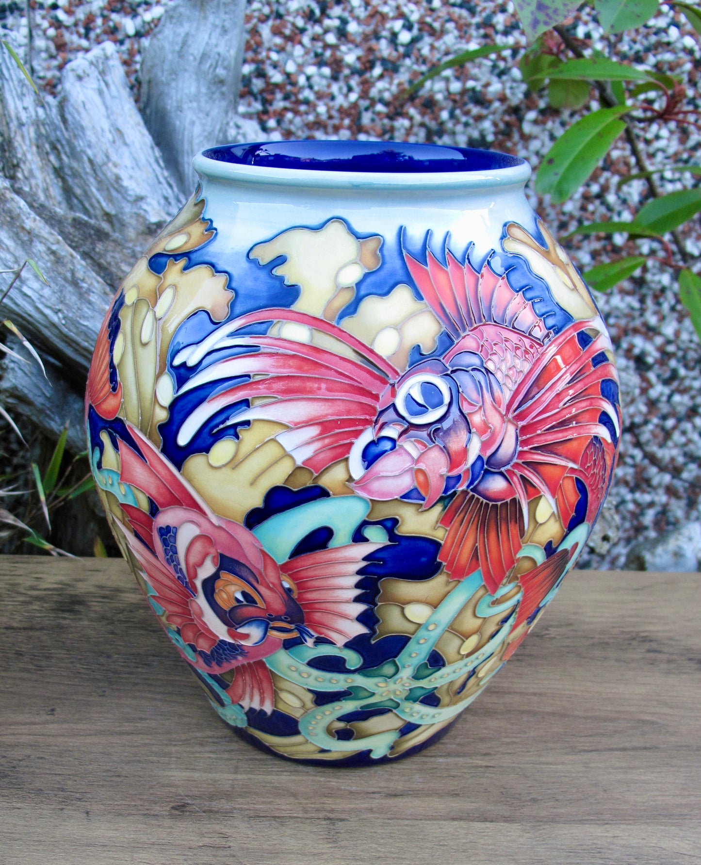 Moorcroft Rare FANTASTIC FISH Vase 4/8 Trial 19.8.24 Retail Price £2265