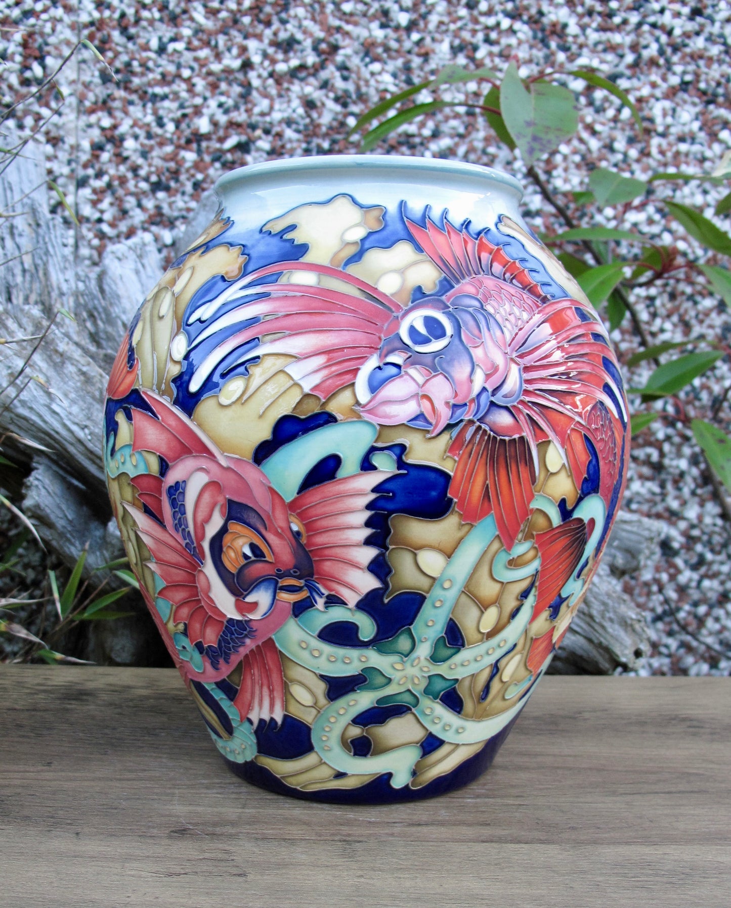 Moorcroft Rare FANTASTIC FISH Vase 4/8 Trial 19.8.24 Retail Price £2265