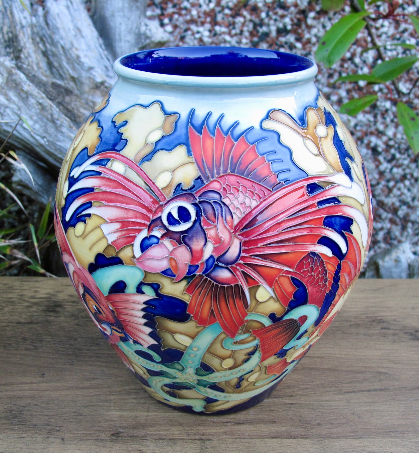 Moorcroft Rare FANTASTIC FISH Vase 4/8 Trial 19.8.24 Retail Price £2265