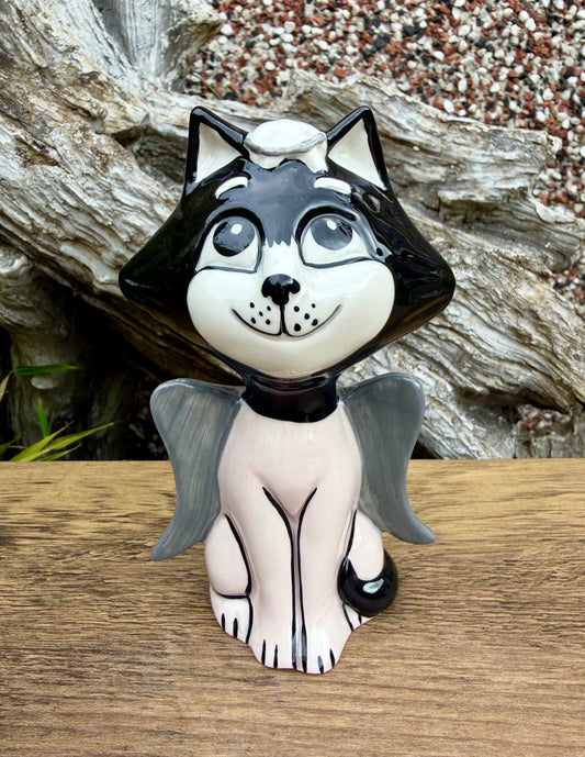 Lorna Bailey ANGEL CAT Limited Edition 3/4 Open Day 24/11/2007 Signed in Red
