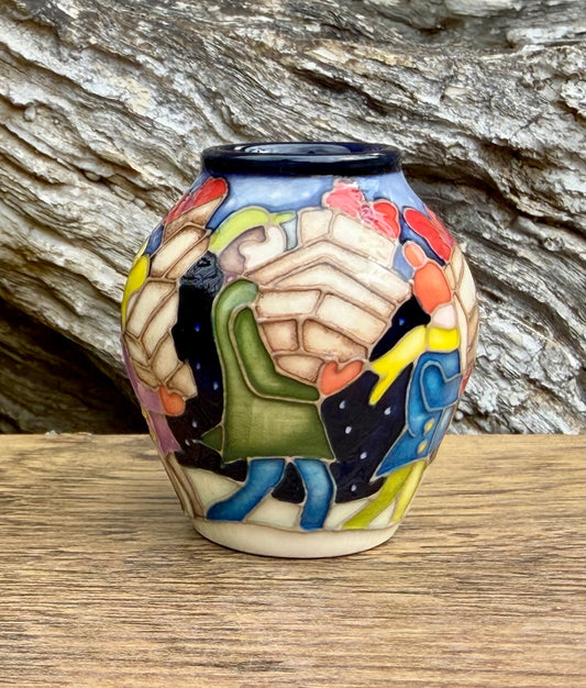Moorcroft CHRISTMAS DELIVERY Miniature Vase 4/2 Retail Price £299