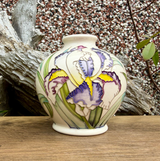 Moorcroft RHS IRIS JAPONICA 41/4 Vase Number 20. Retail Price £425