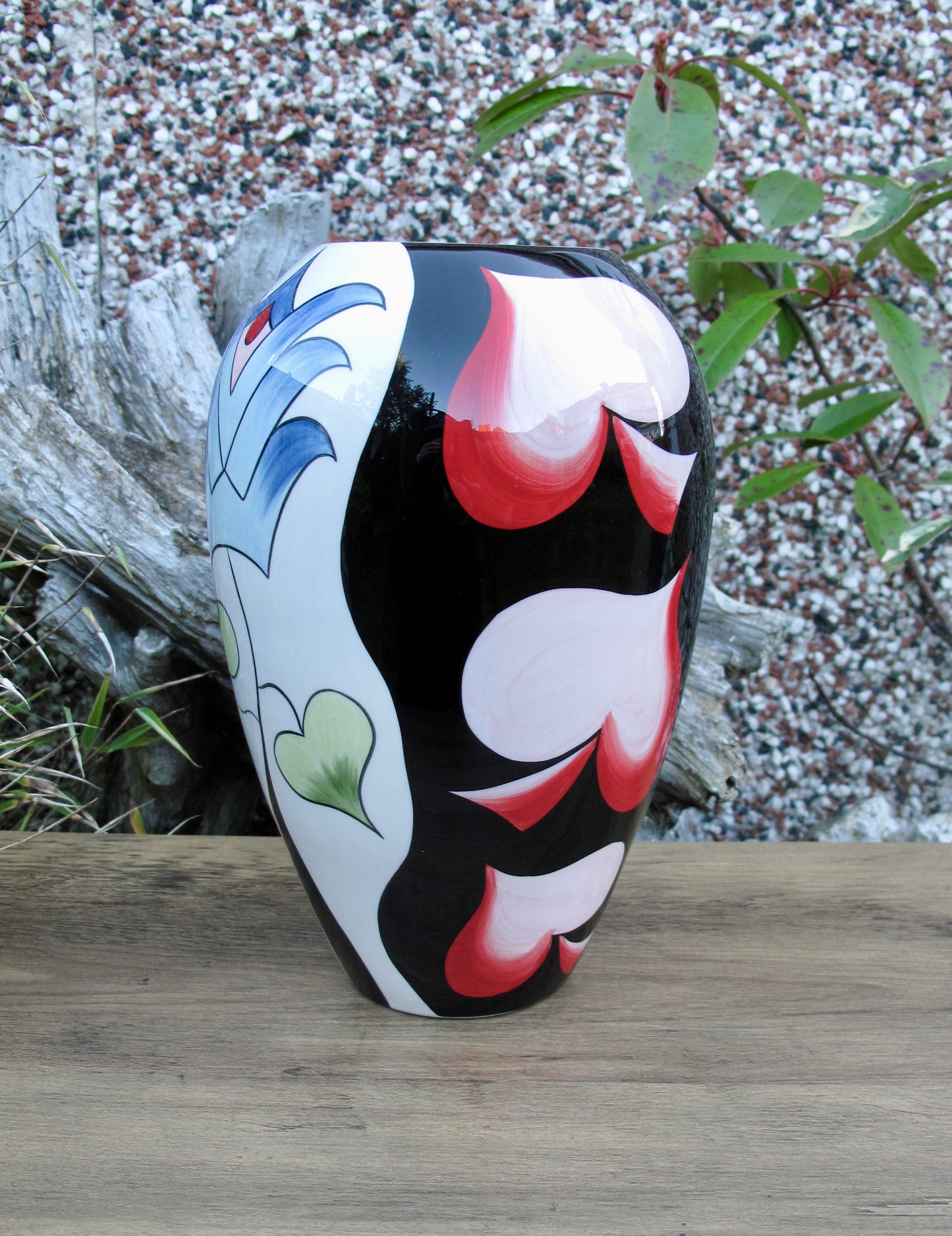 Lorna Bailey Rare BULBOUS Vase Limited Edition 1/3 Open Day 23/2/08 Gold Signed