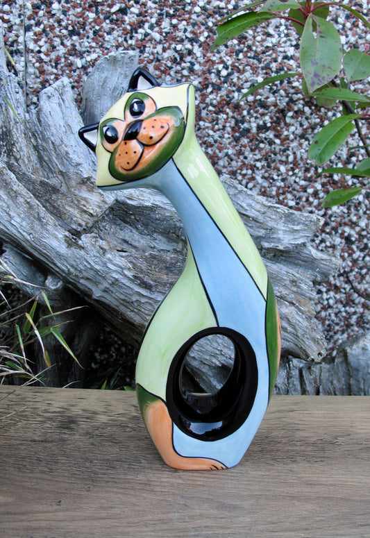 Lorna Bailey CAT VASE Limited Edition 1/3 Colourway Open Day