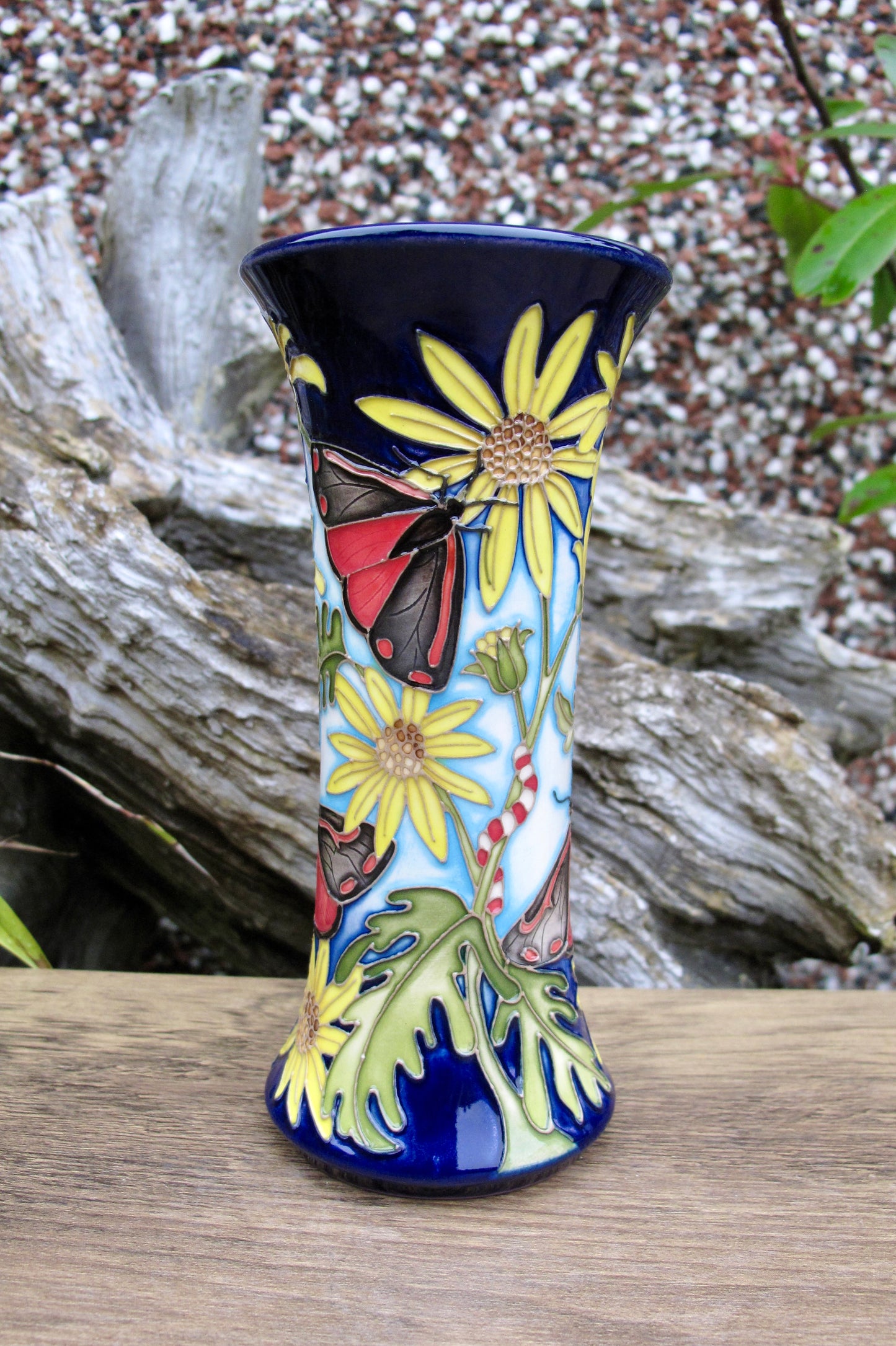Moorcroft RSPB CINNABAR Vase 159/6 Trial Date 17.7.24 Retail Price £575
