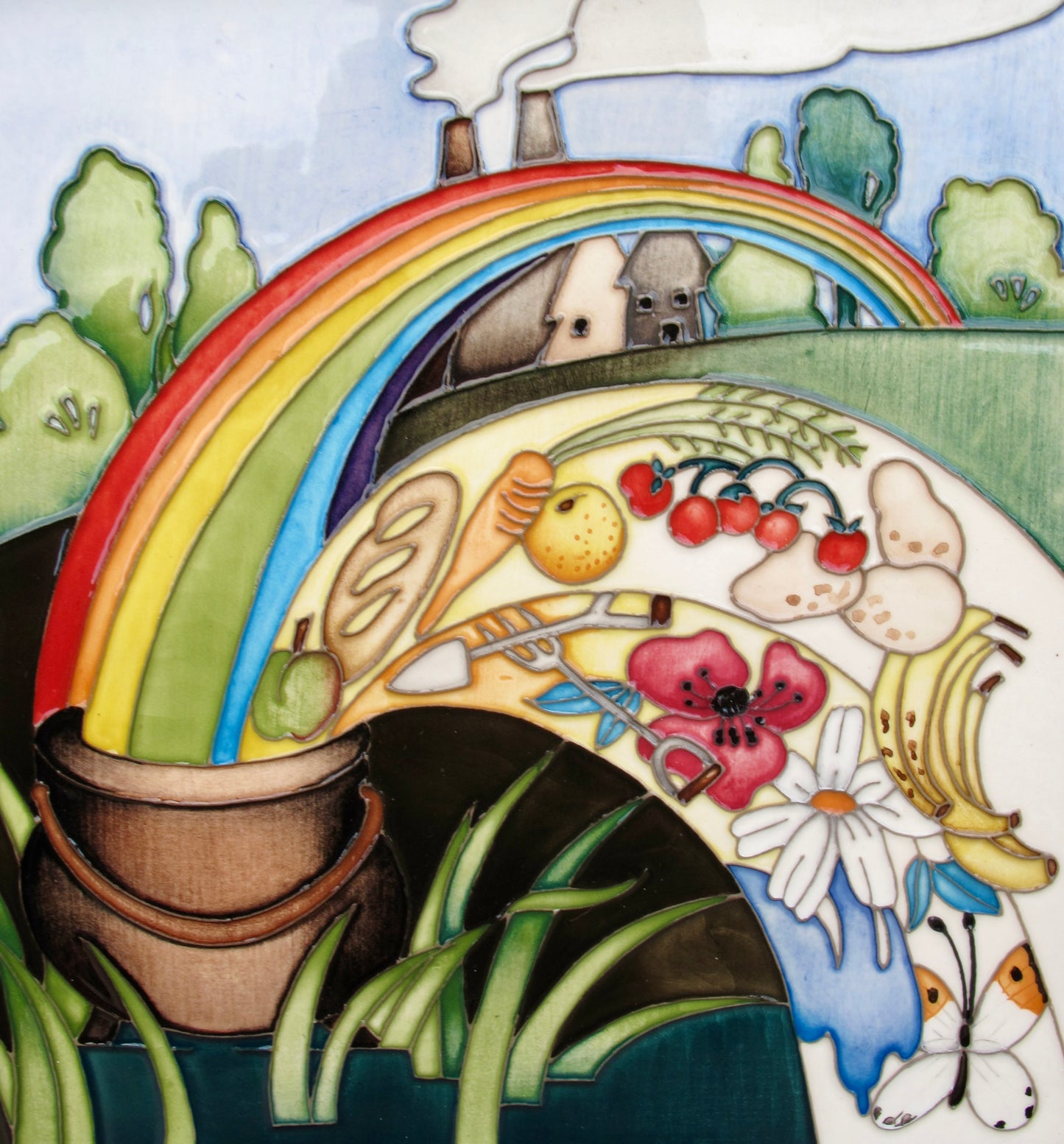 Moorcroft Rare END OF THE RAINBOW Trial 16.2.22 Plaque PLQ8 Retail Price £495