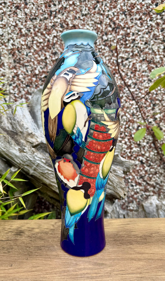 Moorcroft BIRDFEEDERS 42/12 Vase Limited Edition 7/15 Retail Price £1210
