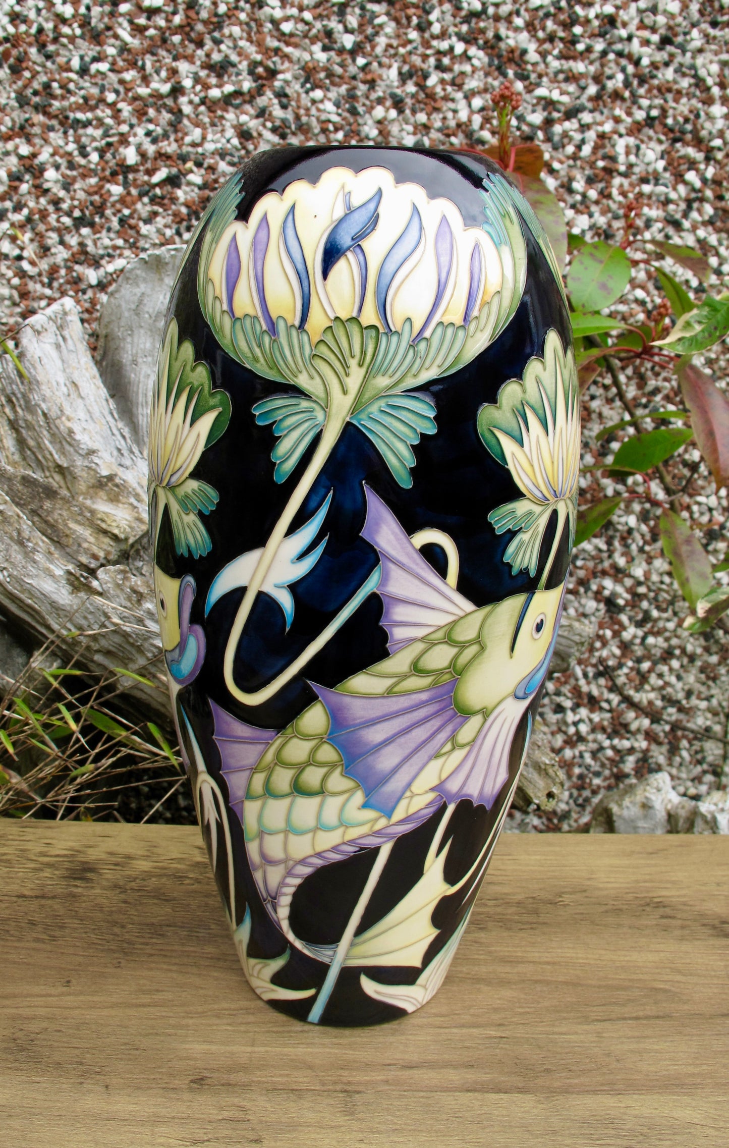 Moorcroft Rare DE MORGAN COLOUR FISH VASE 101/12 Trial 9.11.23 Retail Price £1720