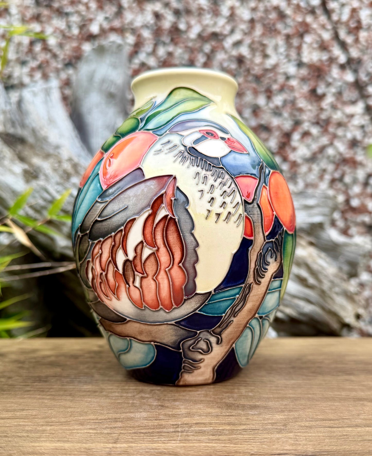 Moorcroft PARTRIDE ORCHARD 3/5 Vase Numbered Edition 25. Retail Price £550