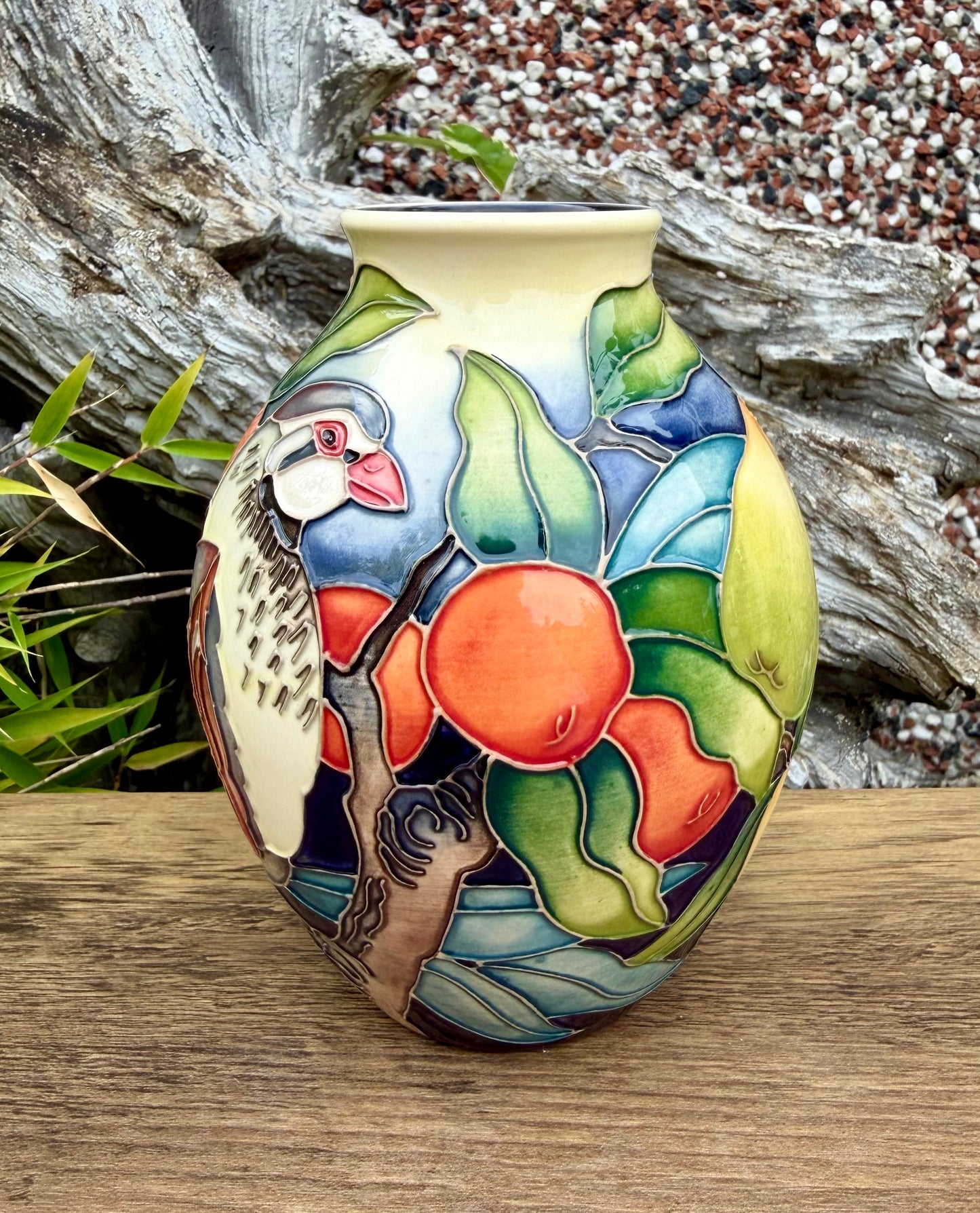 Moorcroft PARTRIDE ORCHARD 3/5 Vase Numbered Edition 25. Retail Price £550
