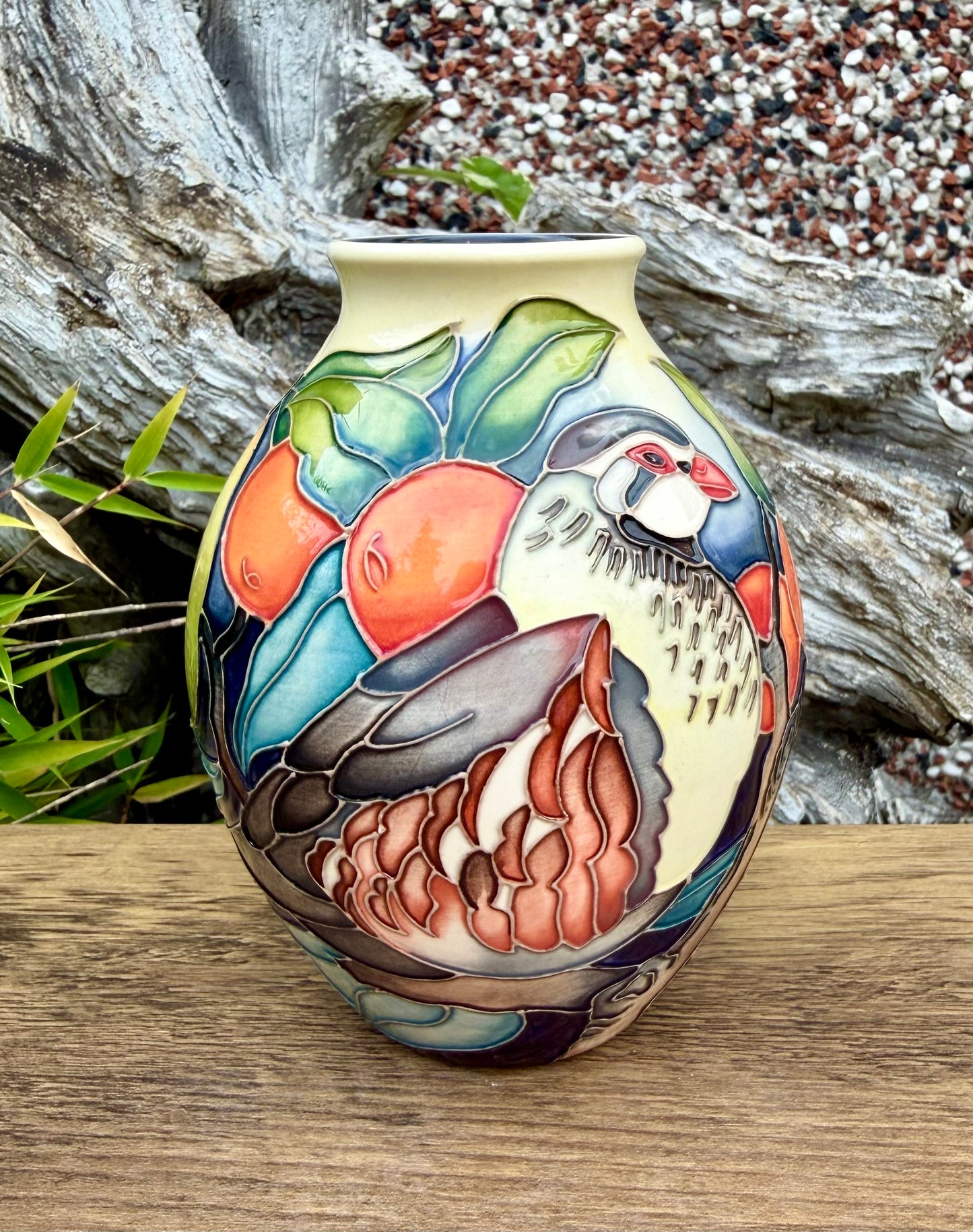 Moorcroft PARTRIDE ORCHARD 3/5 Vase Numbered Edition 25. Retail Price £550