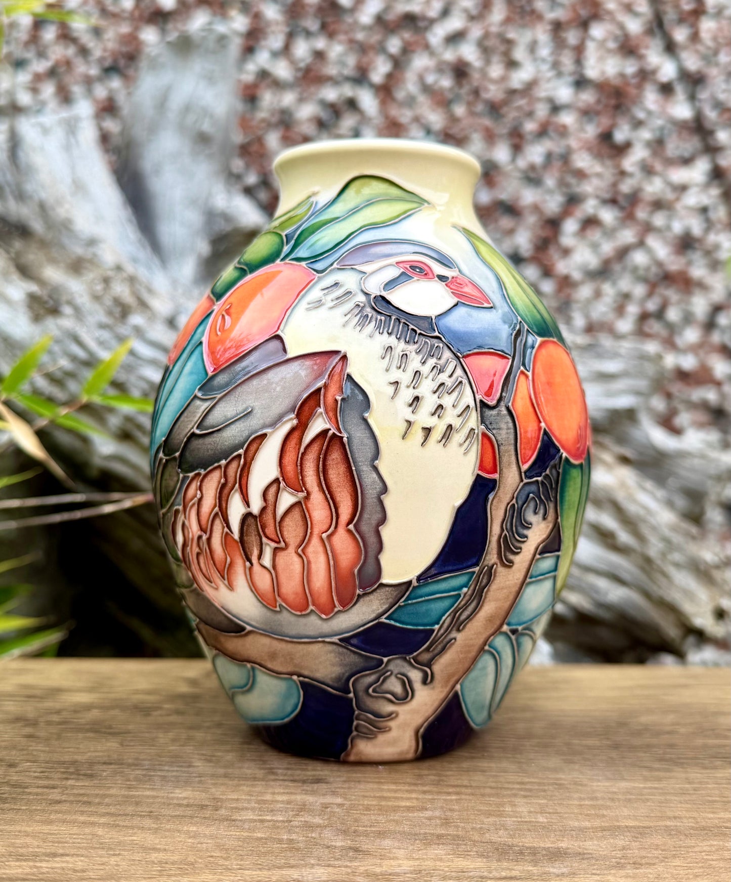 Moorcroft PARTRIDE ORCHARD 3/5 Vase Numbered Edition 25. Retail Price £550