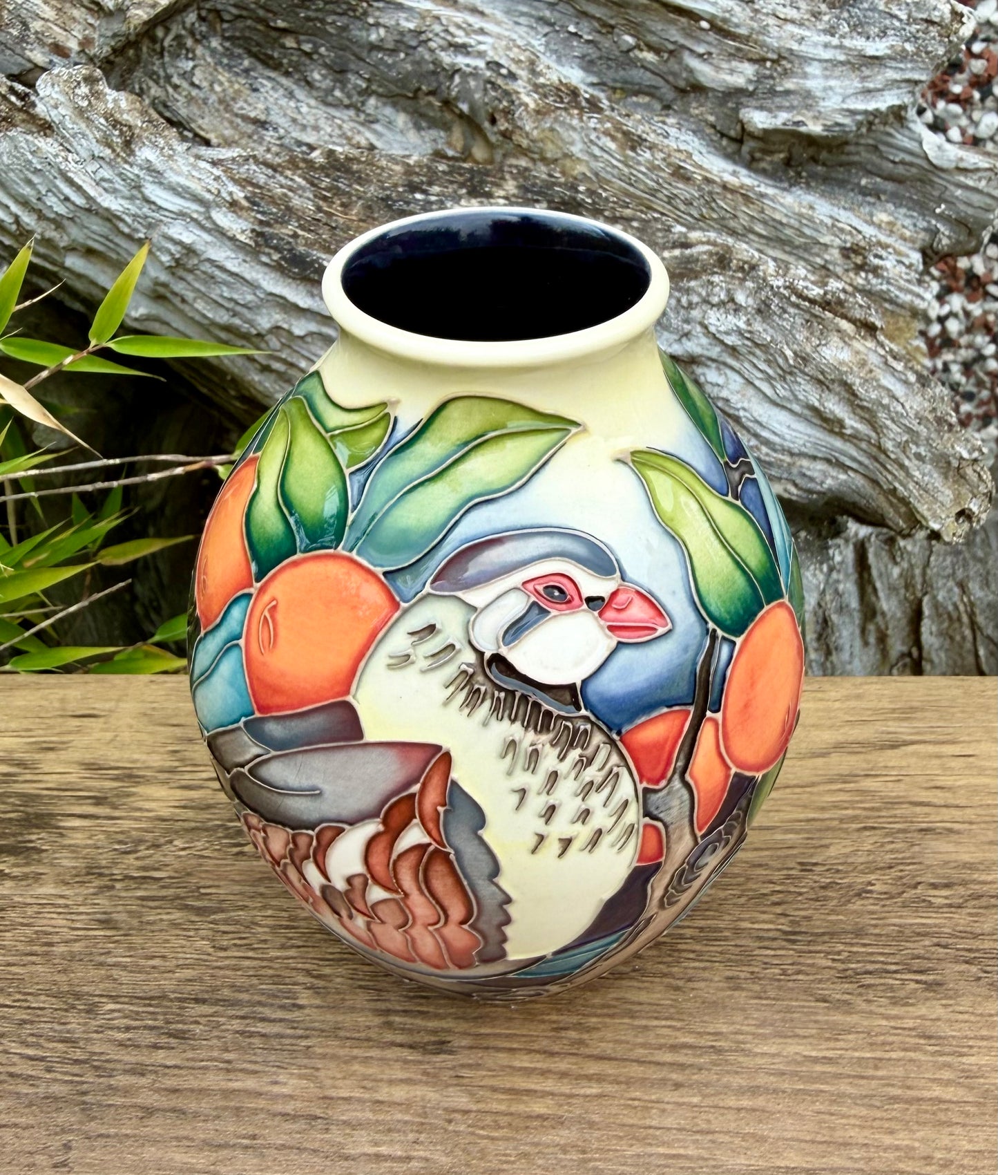 Moorcroft PARTRIDE ORCHARD 3/5 Vase Numbered Edition 25. Retail Price £550