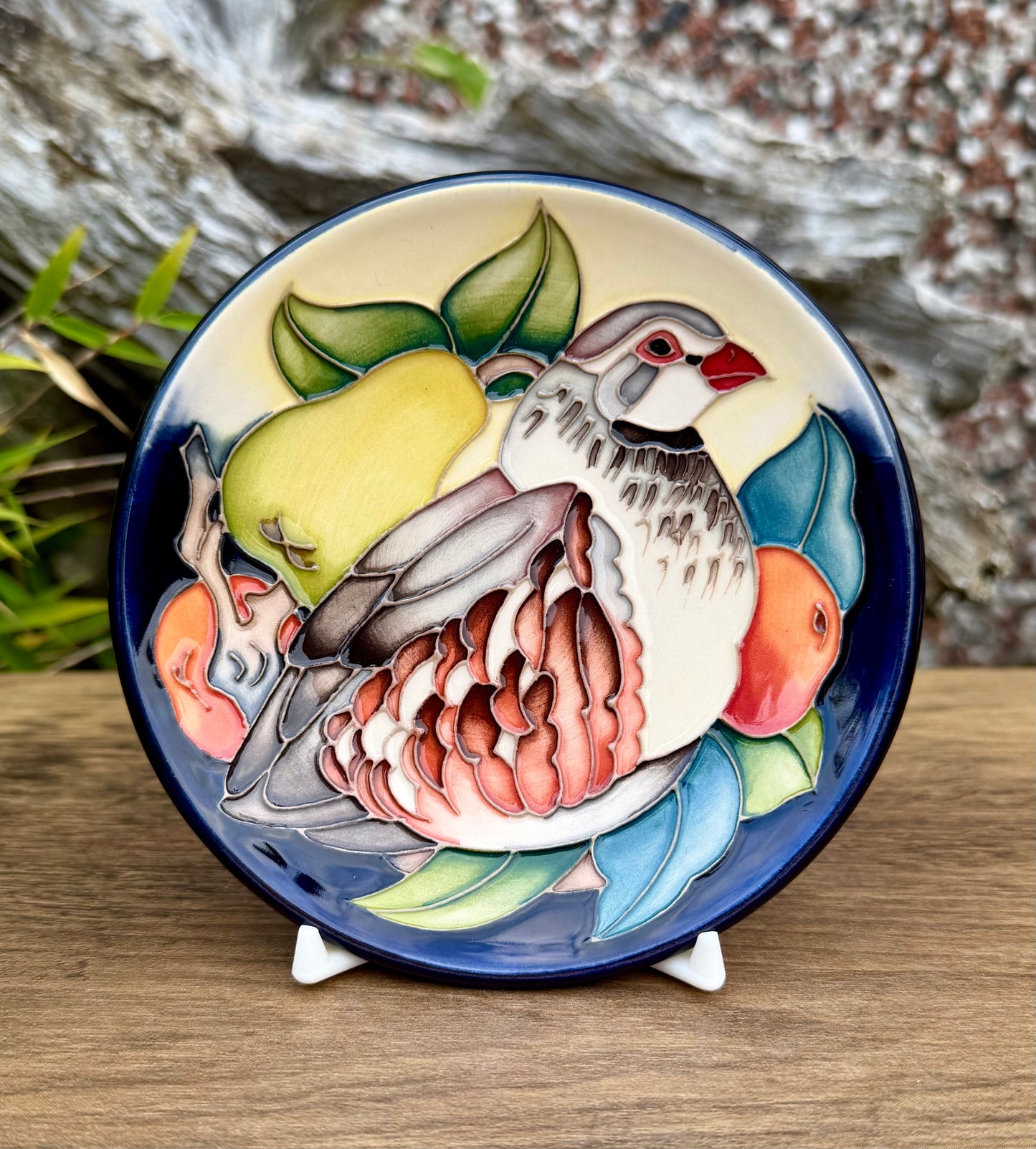 Moorcroft PARTRIDGE ORCHARD Tray Coaster 780/4 Retail Price £250