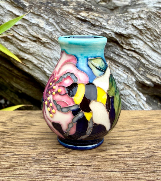 Moorcroft NECKAR SEEKERS Miniature Vase 7/2 Retail Price £124