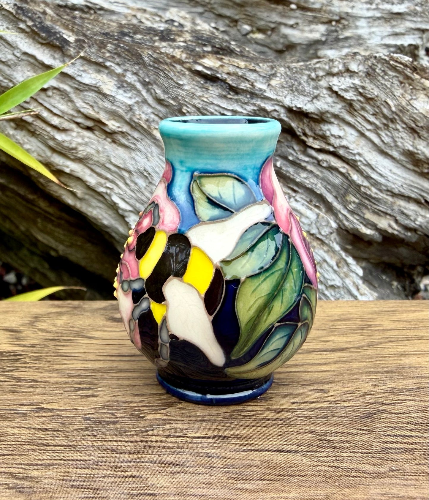 Moorcroft NECKAR SEEKERS Miniature Vase 7/2 Retail Price £124