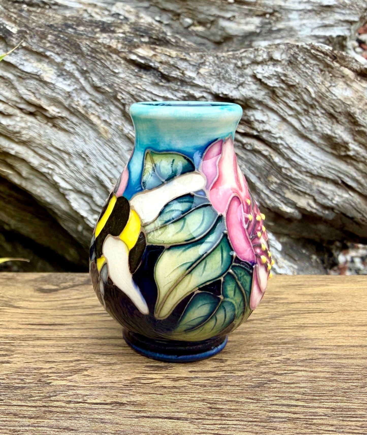 Moorcroft NECKAR SEEKERS Miniature Vase 7/2 Retail Price £124