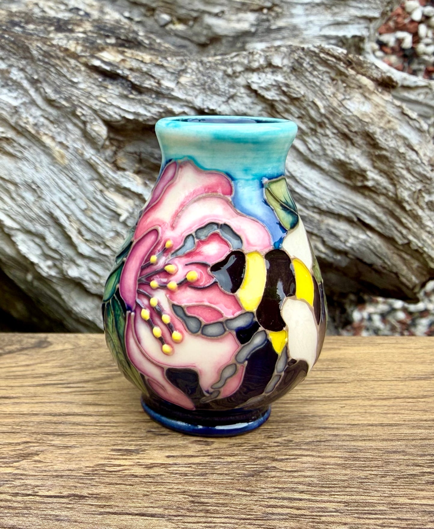 Moorcroft NECKAR SEEKERS Miniature Vase 7/2 Retail Price £124