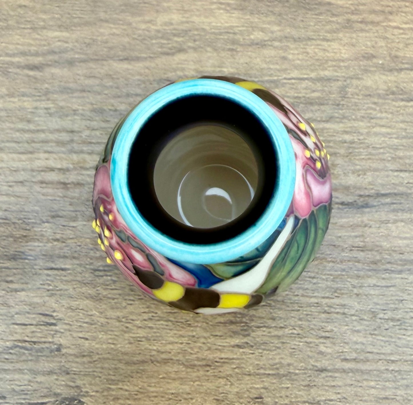 Moorcroft NECKAR SEEKERS Miniature Vase 7/2 Retail Price £124