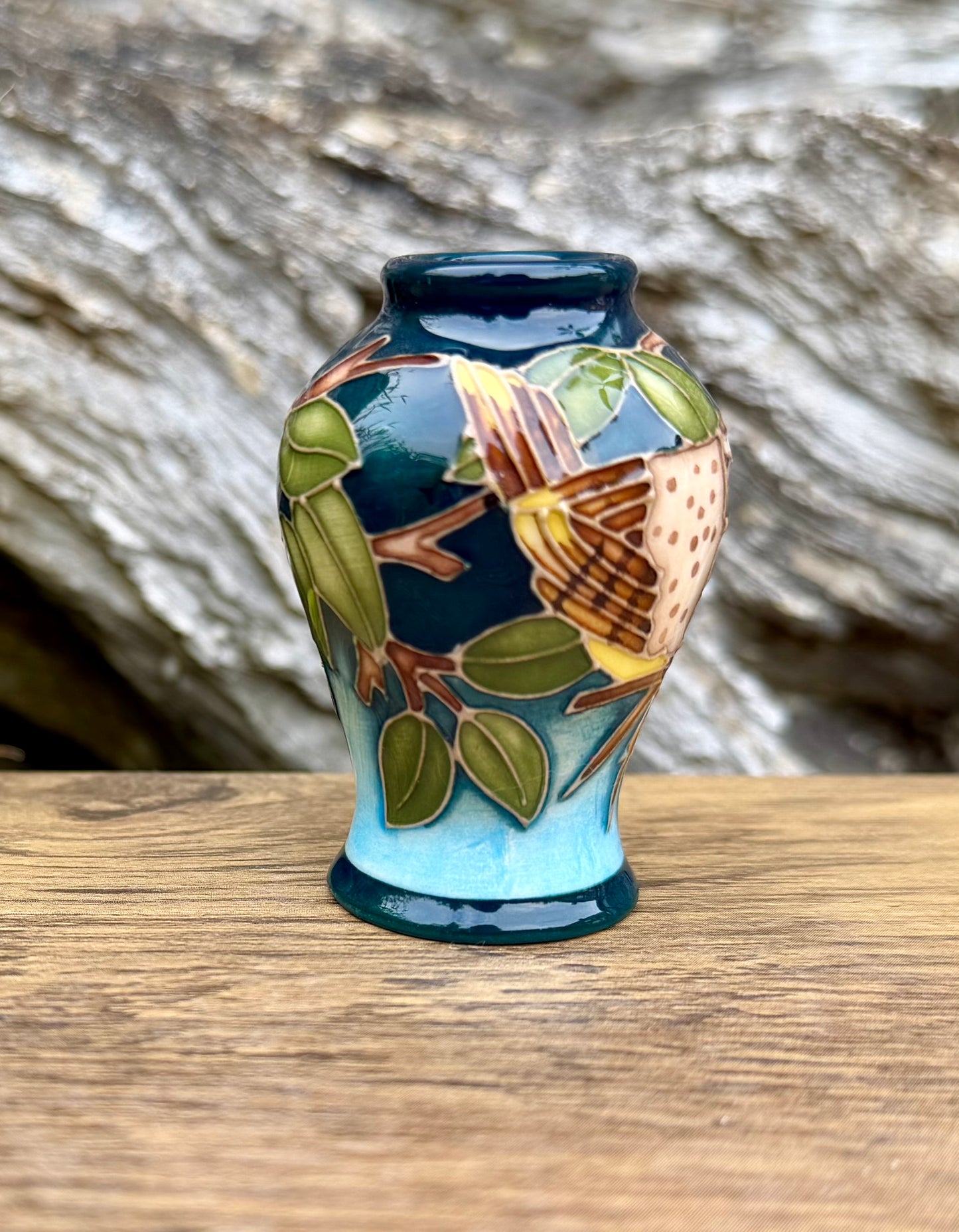 Moorcroft Miniature APRIL'S SONG 65/2 Vase 2026 Retail Price £192 WREN