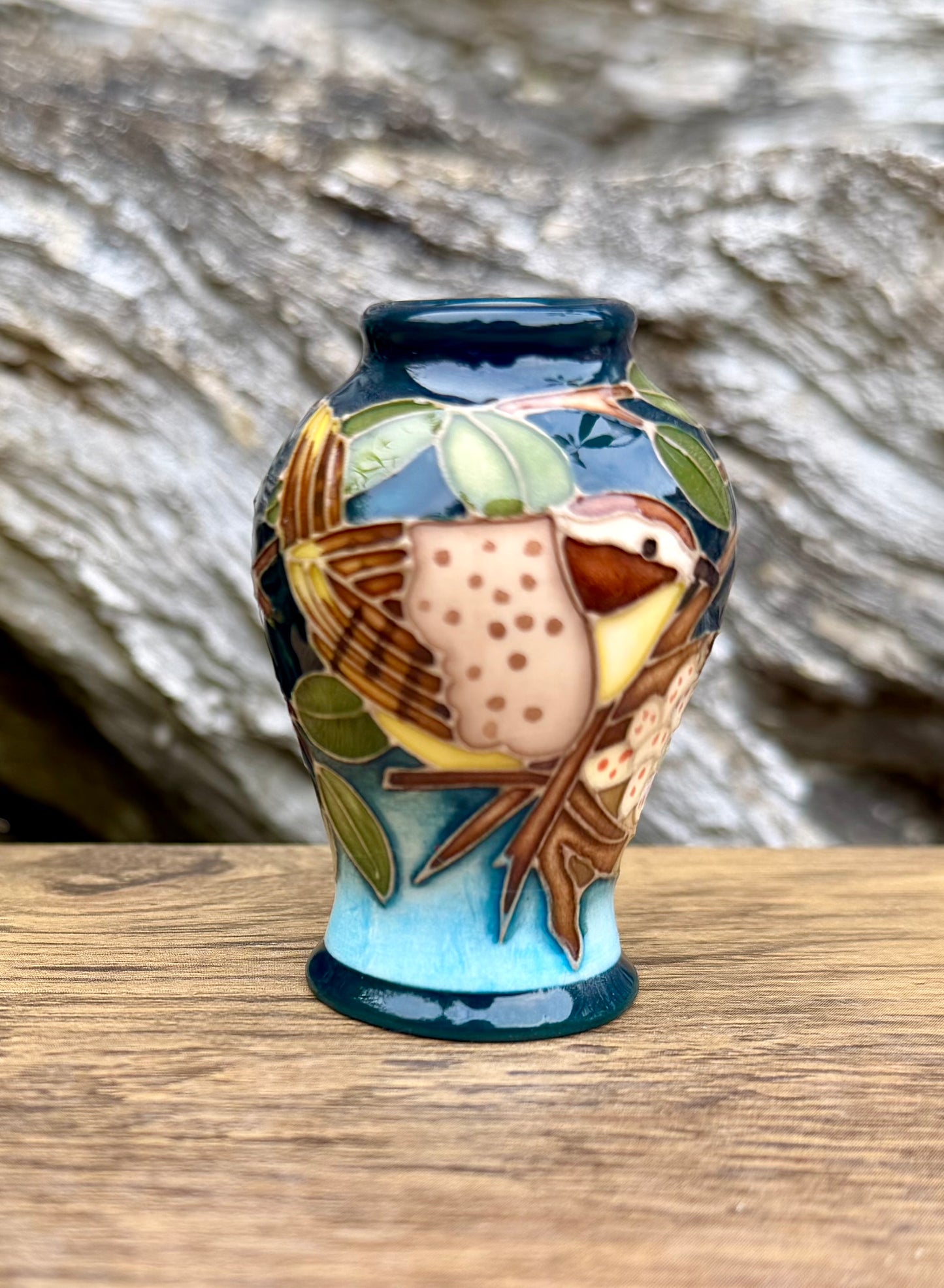 Moorcroft Miniature APRIL'S SONG 65/2 Vase 2026 Retail Price £192 WREN