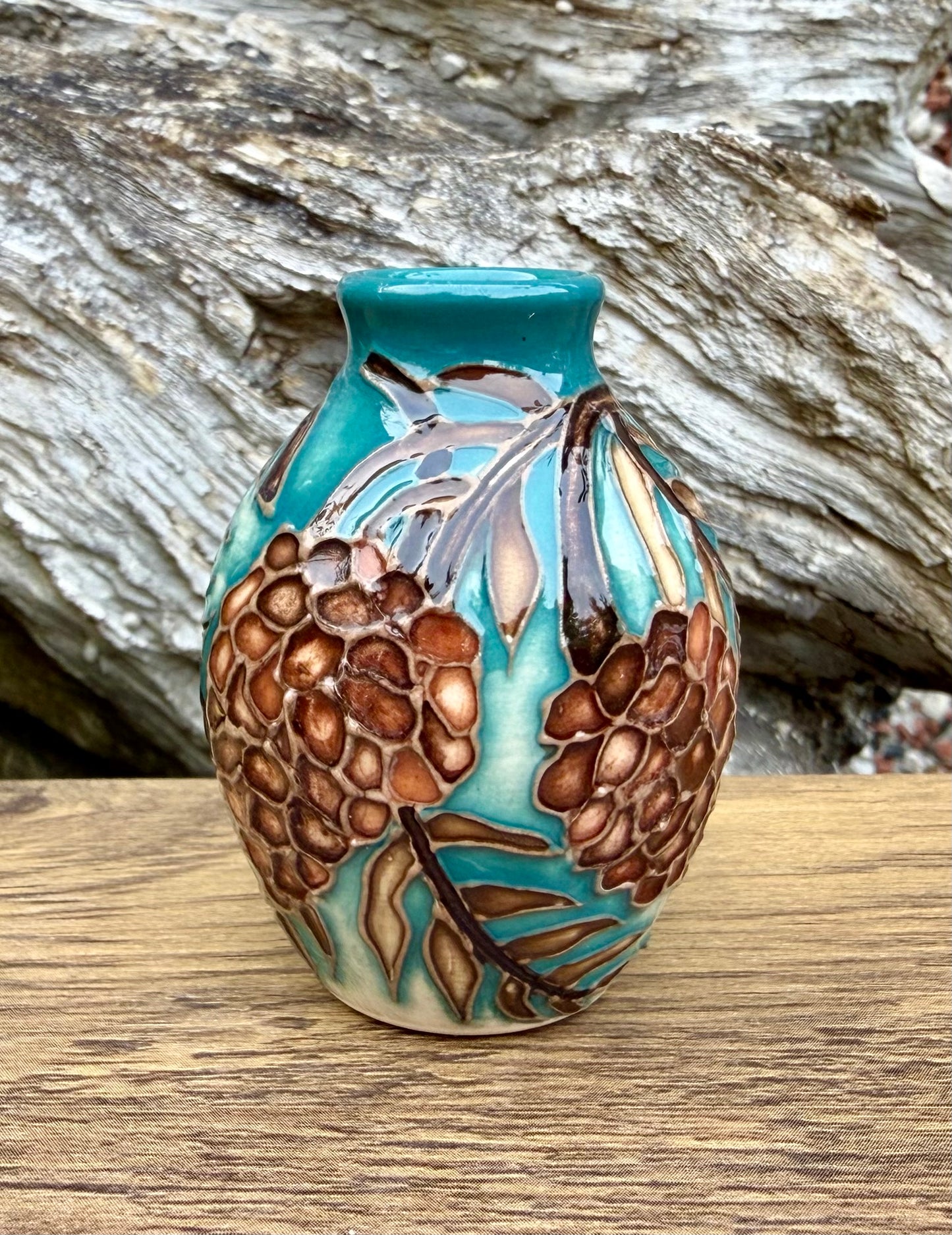 Moorcroft Miniature PINECONES 3/2 Vase Retail Price £241