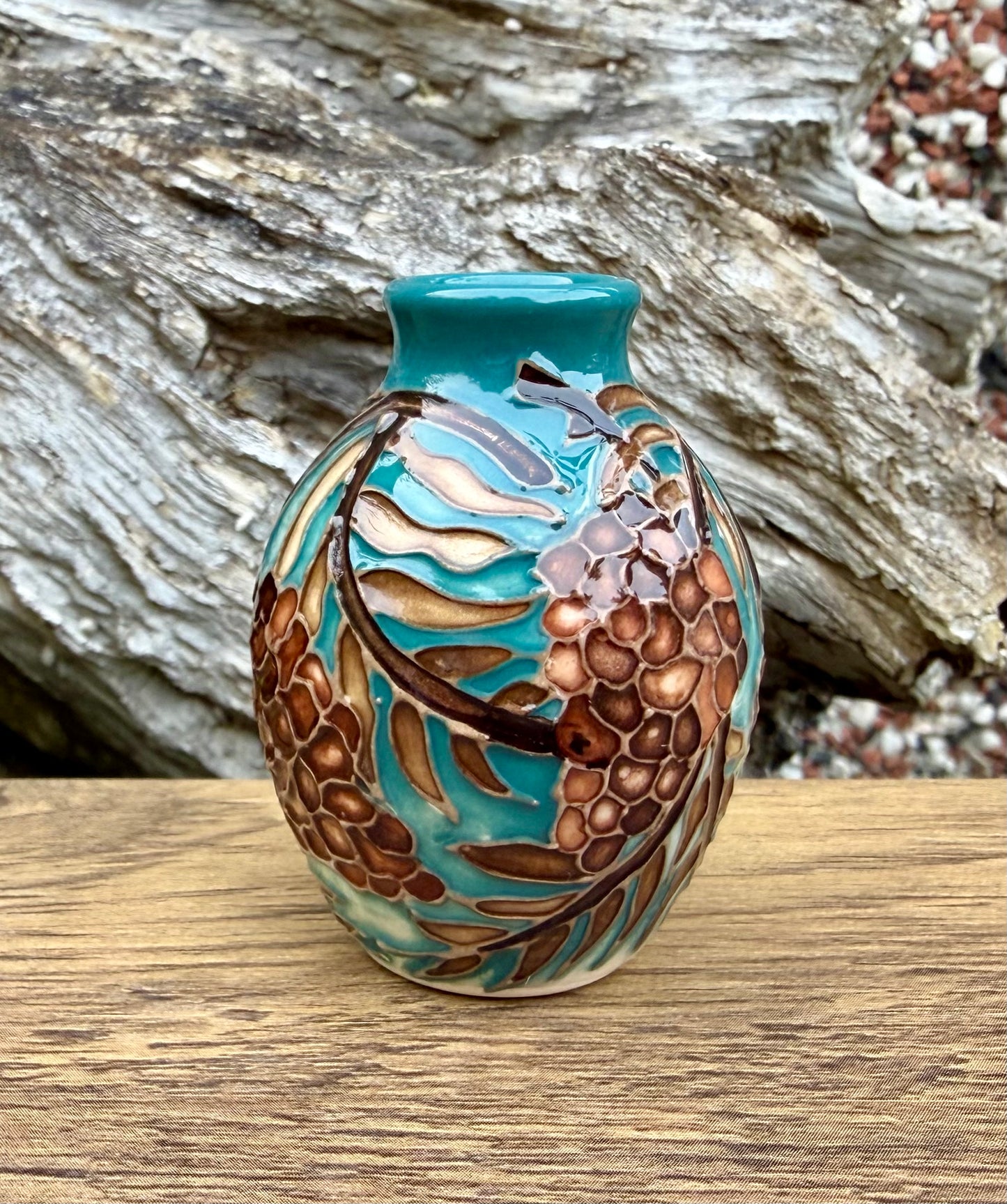 Moorcroft Miniature PINECONES 3/2 Vase Retail Price £241