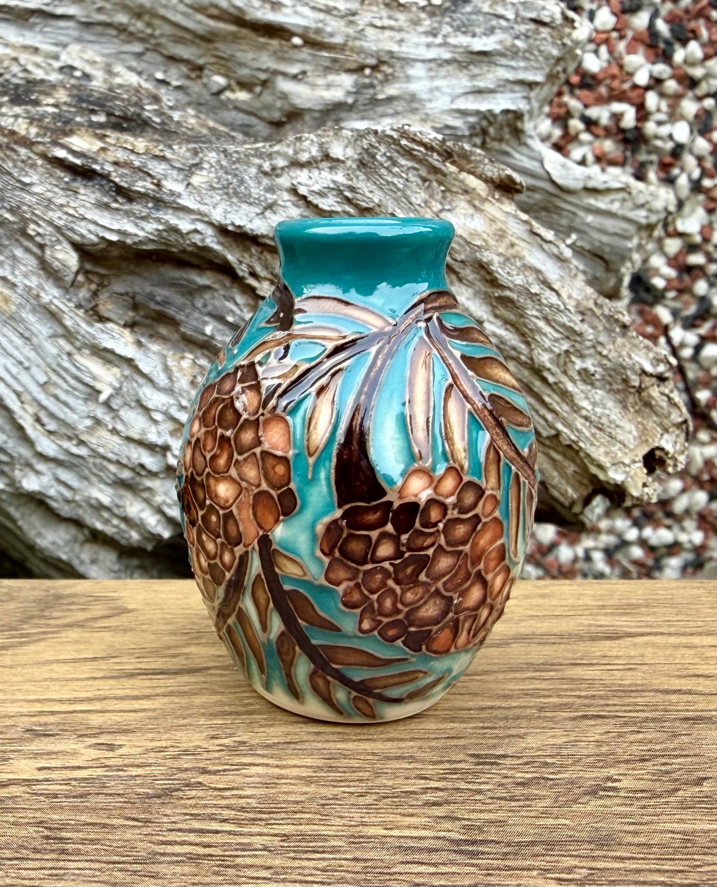 Moorcroft Miniature PINECONES 3/2 Vase Retail Price £241