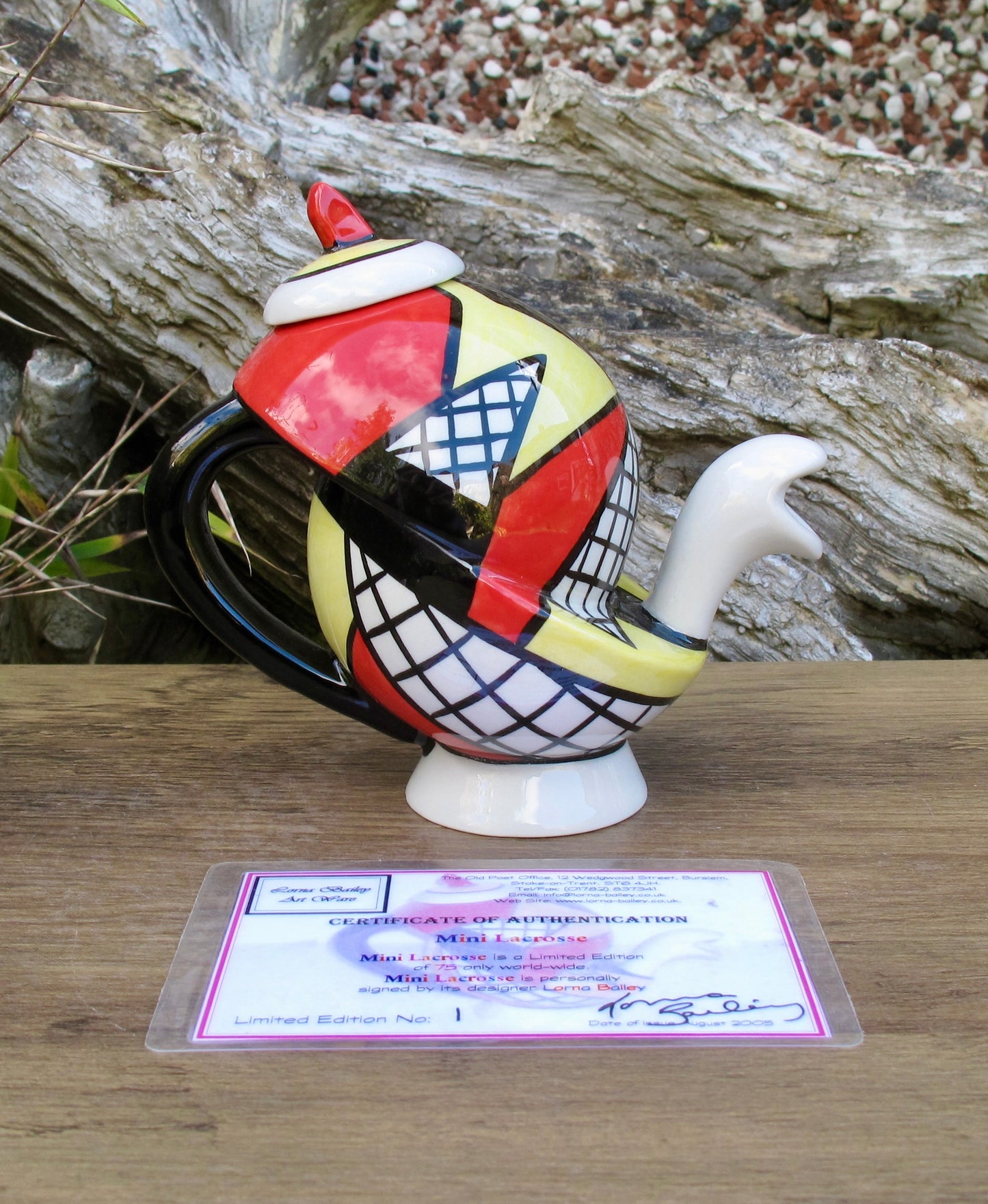 Lorna Bailey MINI LACROSSE TEAPOT Limited Edition 1/75 COA AUG 2005