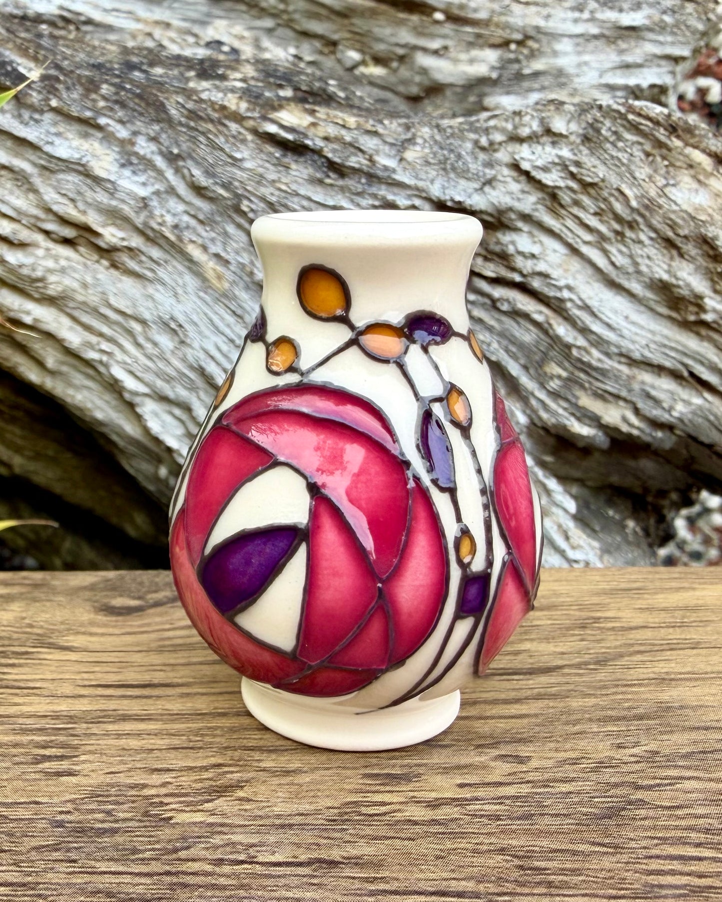 Moorcroft Miniature GLEBE vase 7/2 Retail Price £94