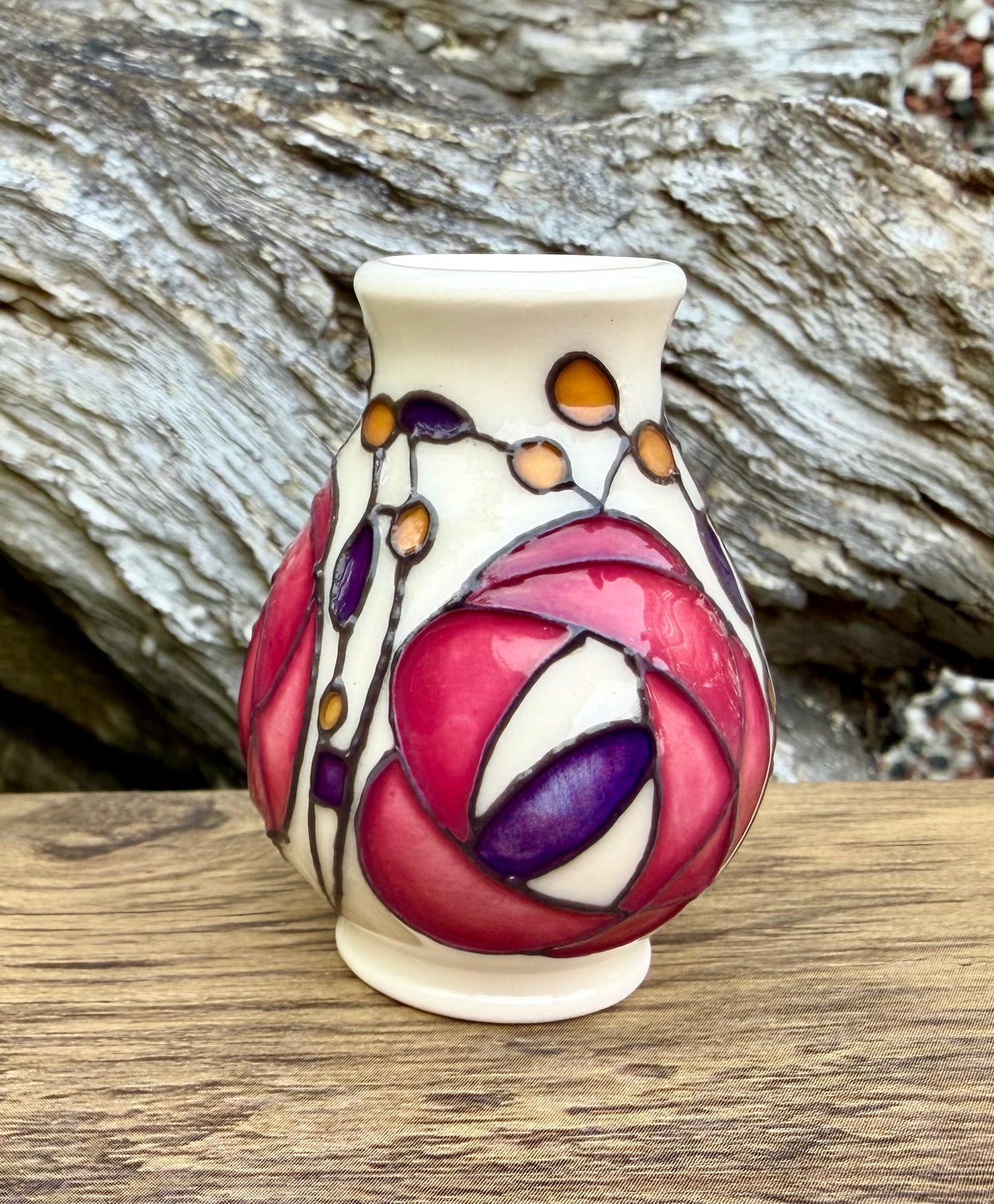 Moorcroft Miniature GLEBE vase 7/2 Retail Price £94