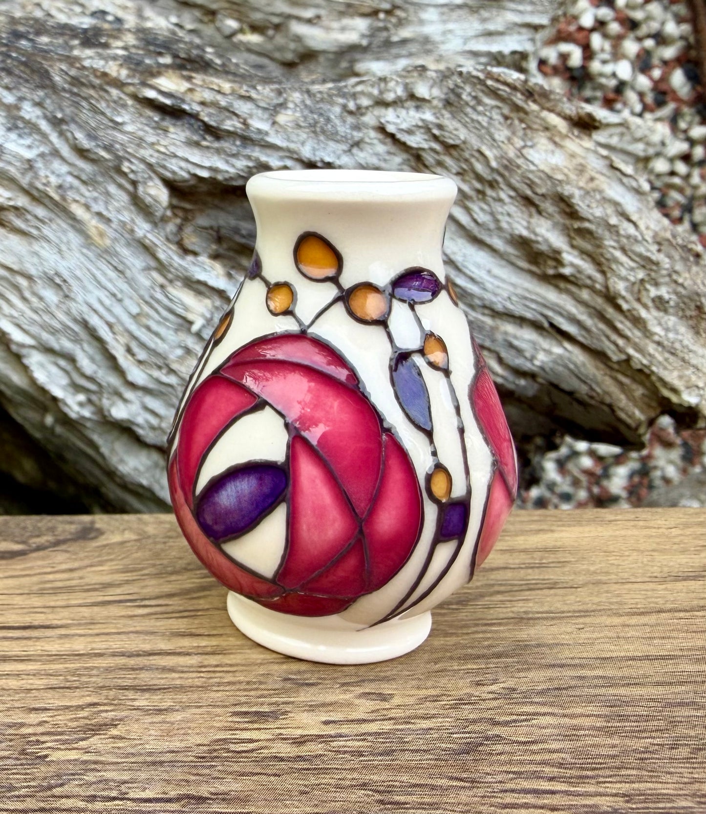 Moorcroft Miniature GLEBE vase 7/2 Retail Price £94