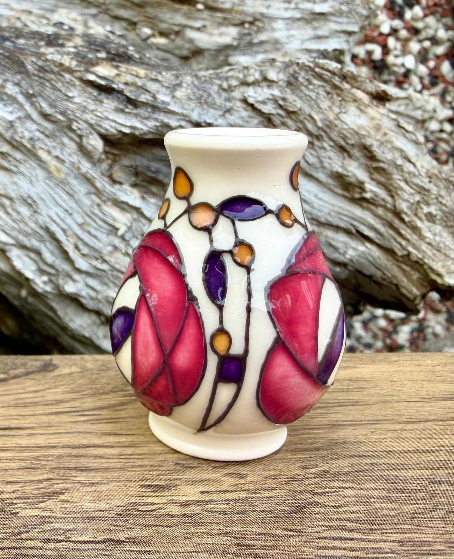 Moorcroft Miniature GLEBE vase 7/2 Retail Price £94
