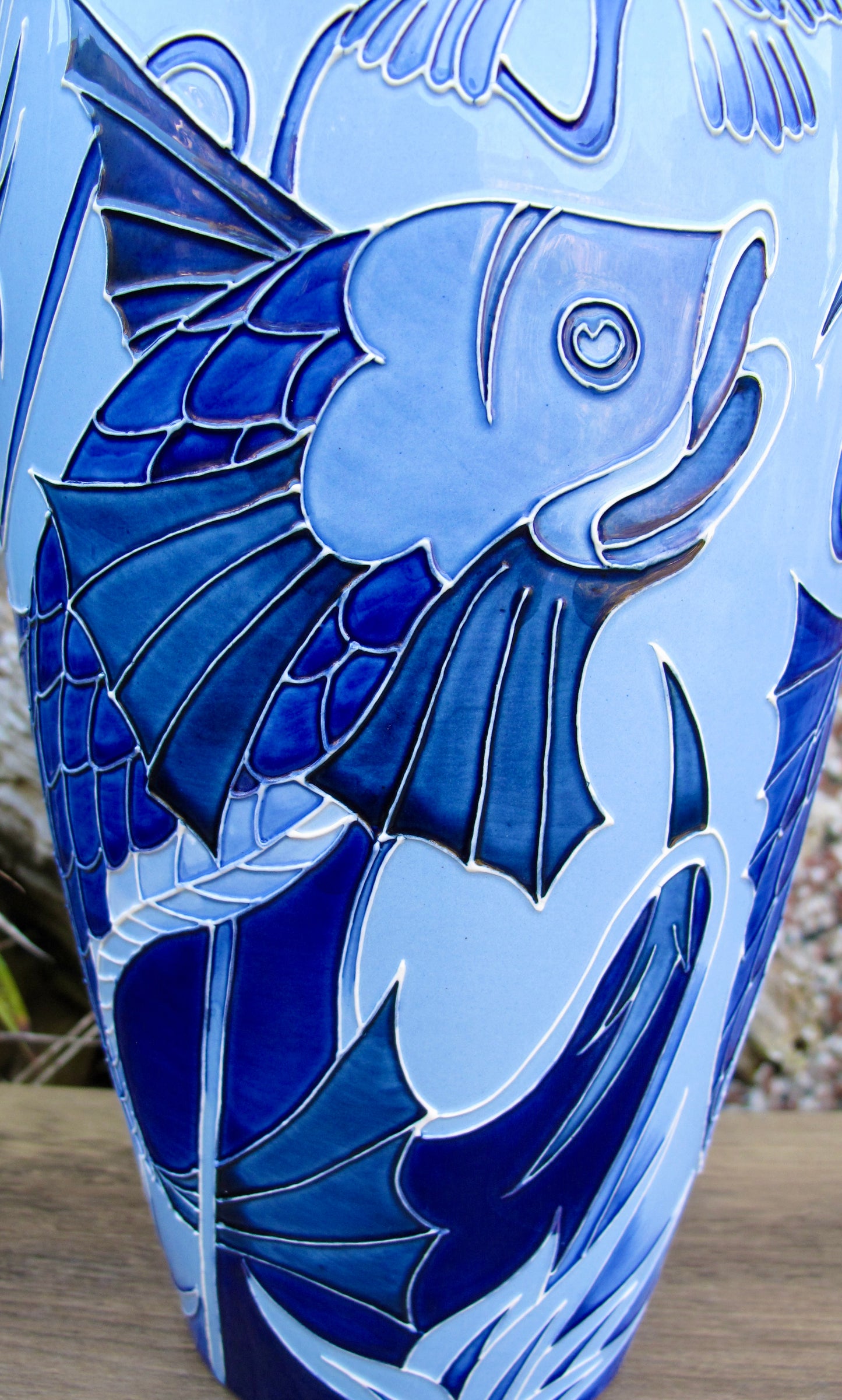 Moorcroft Rare DE MORGAN BLUE VASE 101/12 Trial Dated 19.8.24 Retail Price £990