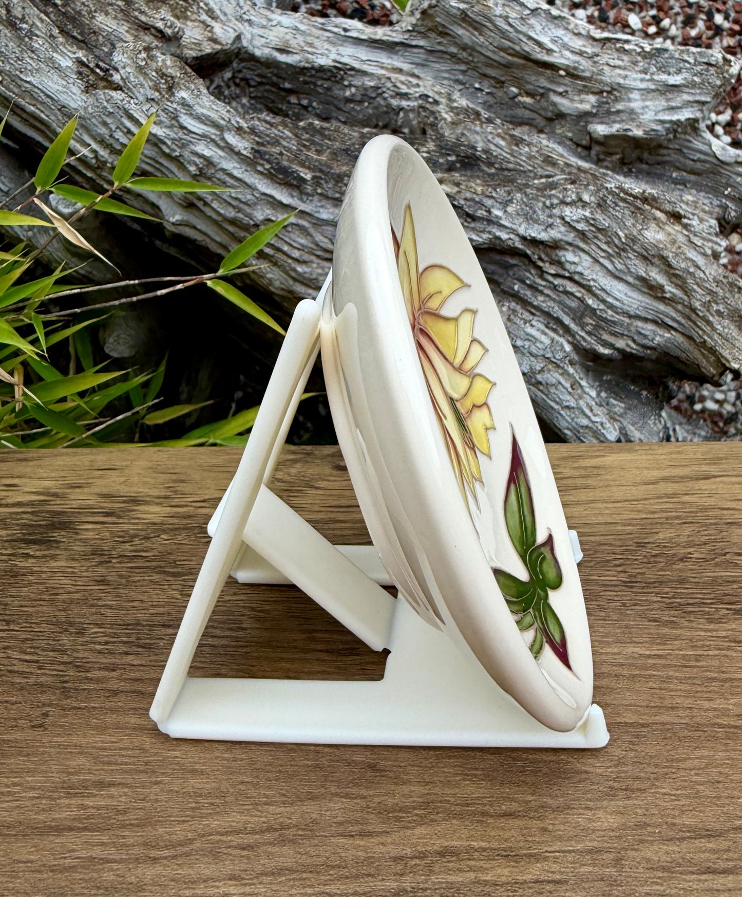 Moorcroft COLUMBINE TRIAL Tray Coaster 780/4 Retail Price £130 #1 Yellow Flower