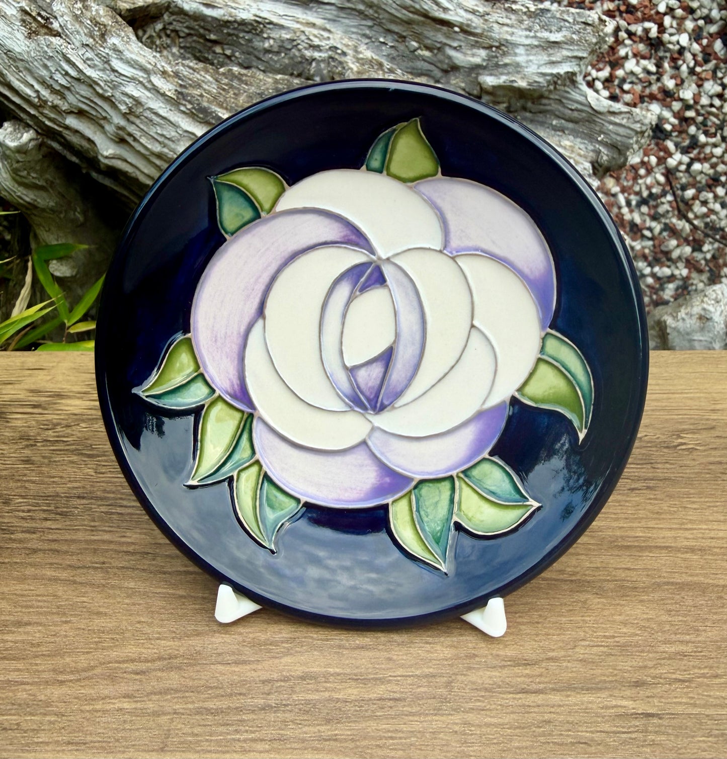Moorcroft WHITE ROSE 780/4 Tray Coaster Retail Price £117